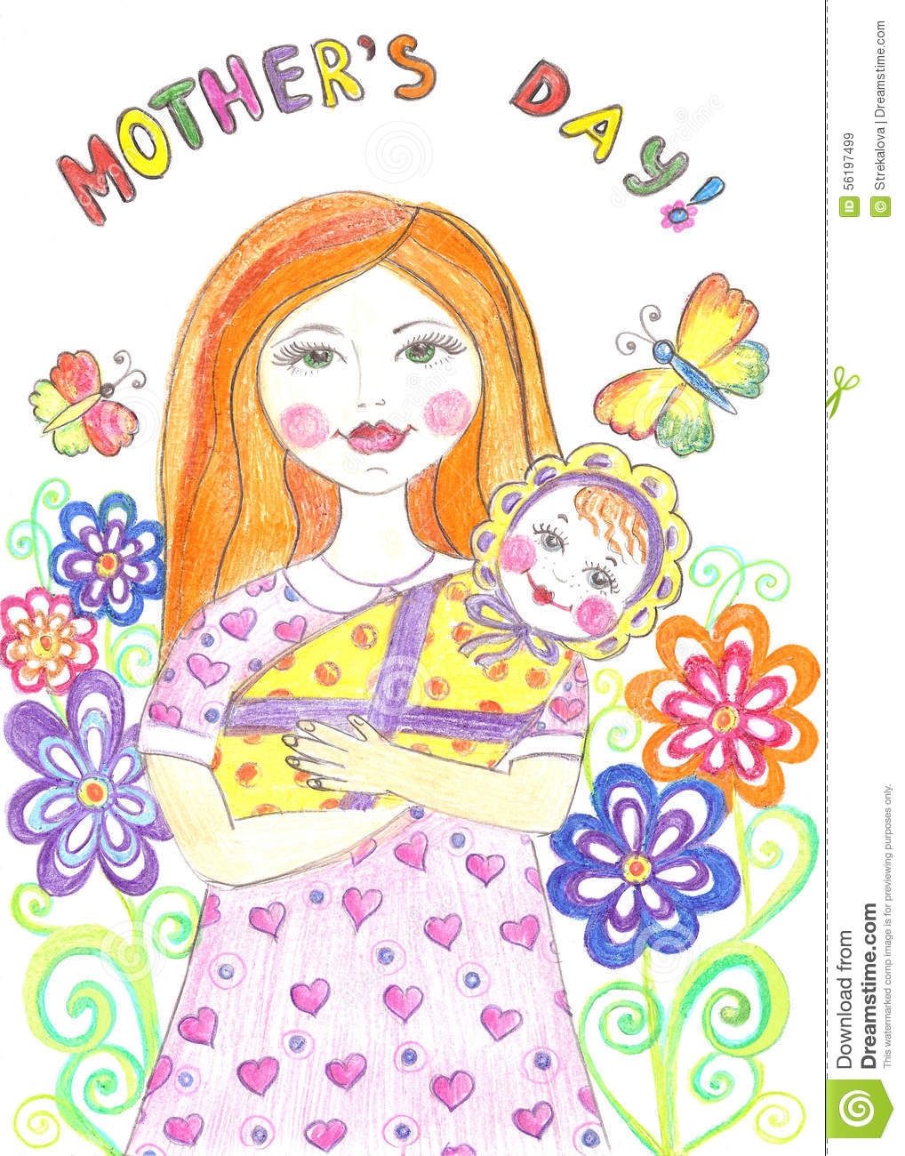 Идеи рисунков на день матери