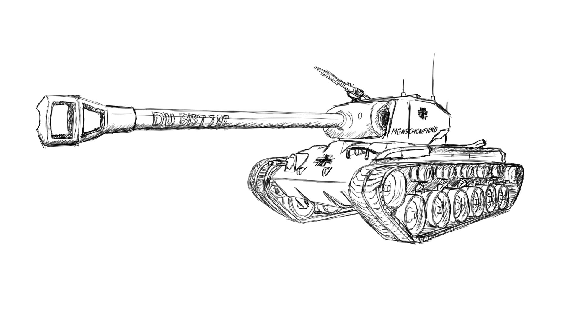 Рисунок т 34 карандашом для срисовки