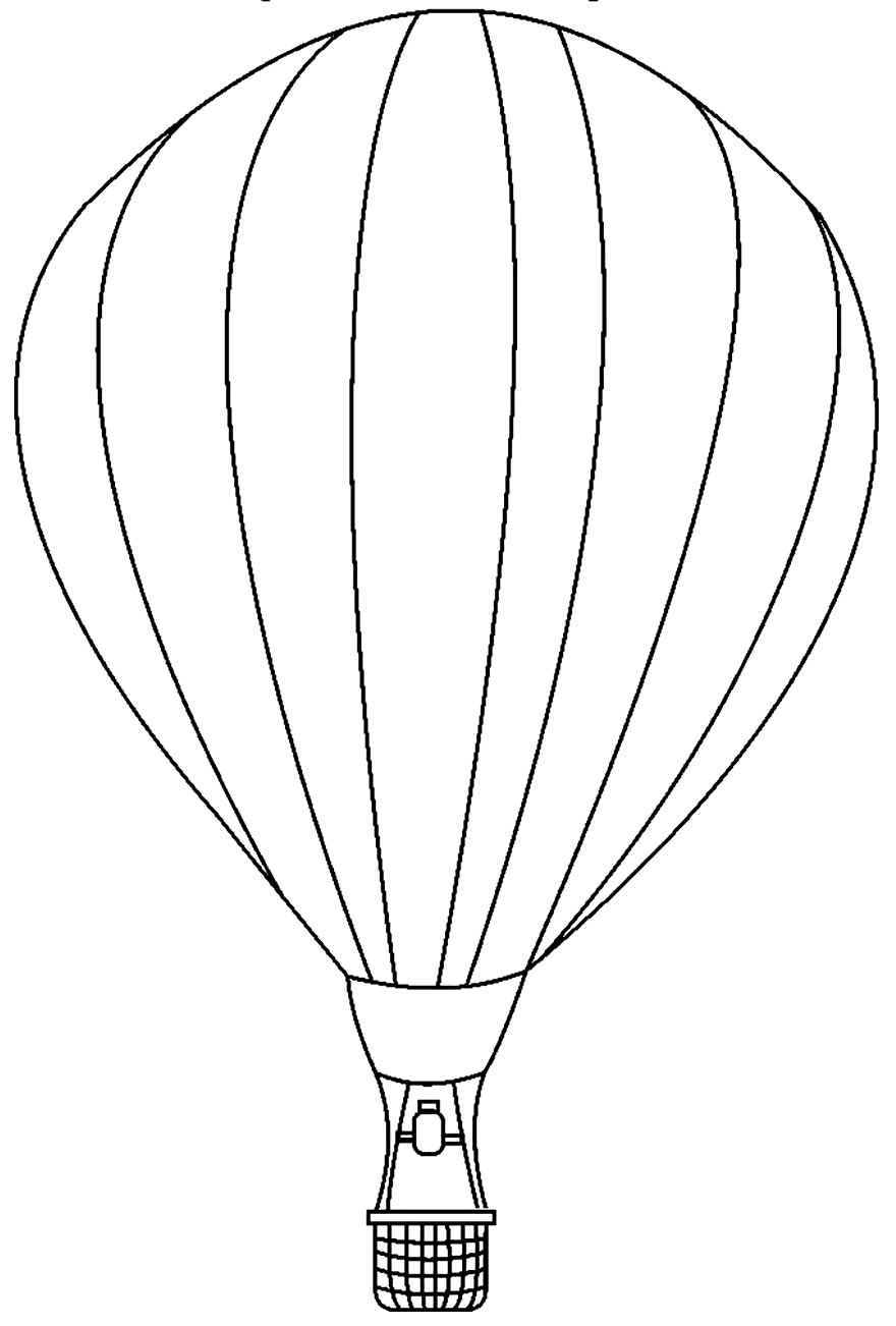 Раскраска воздушный шар рисунок распечатать