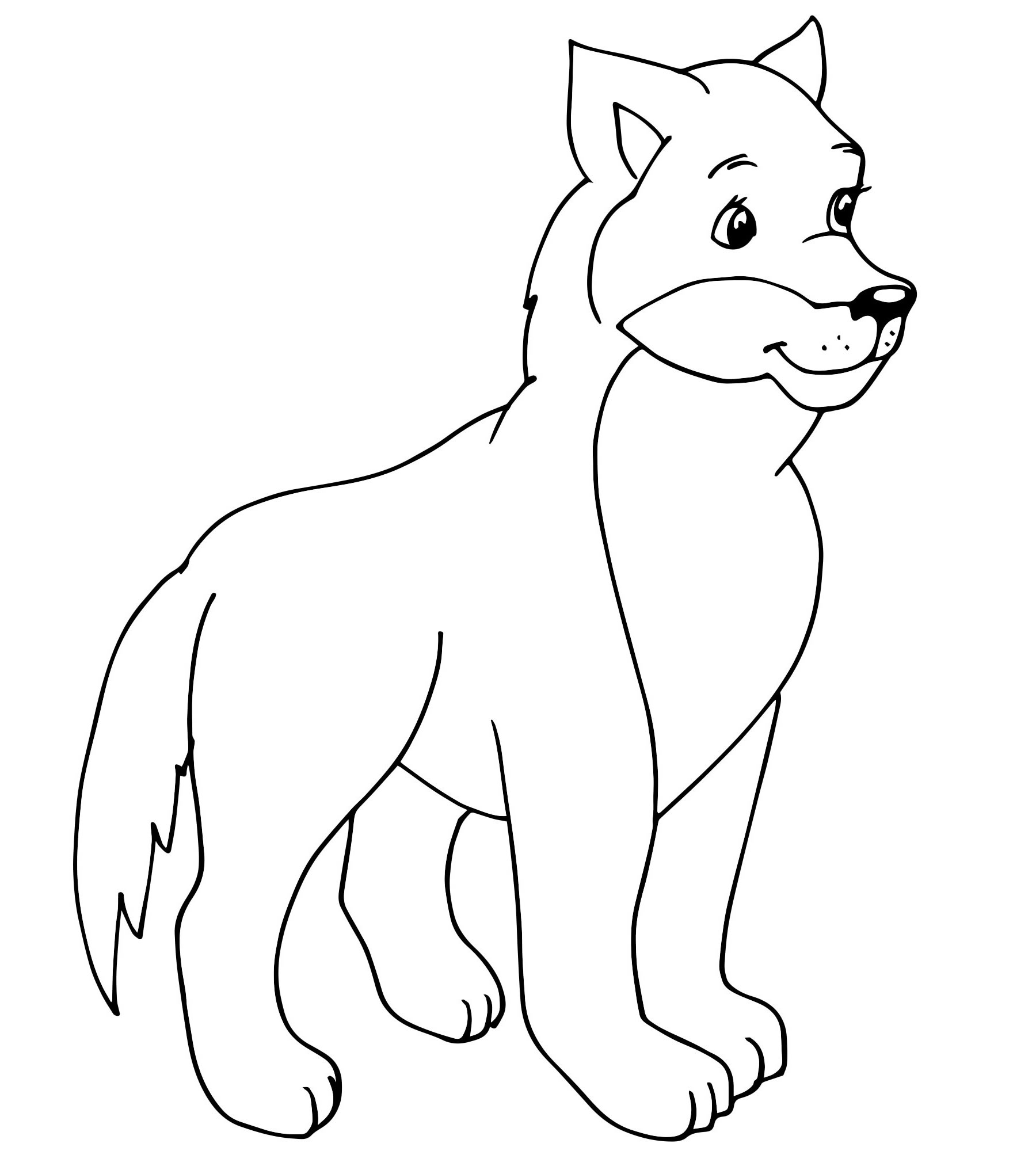 Раскраска Волчица-мама и волчонок | Раскраски для детей печать онлайн