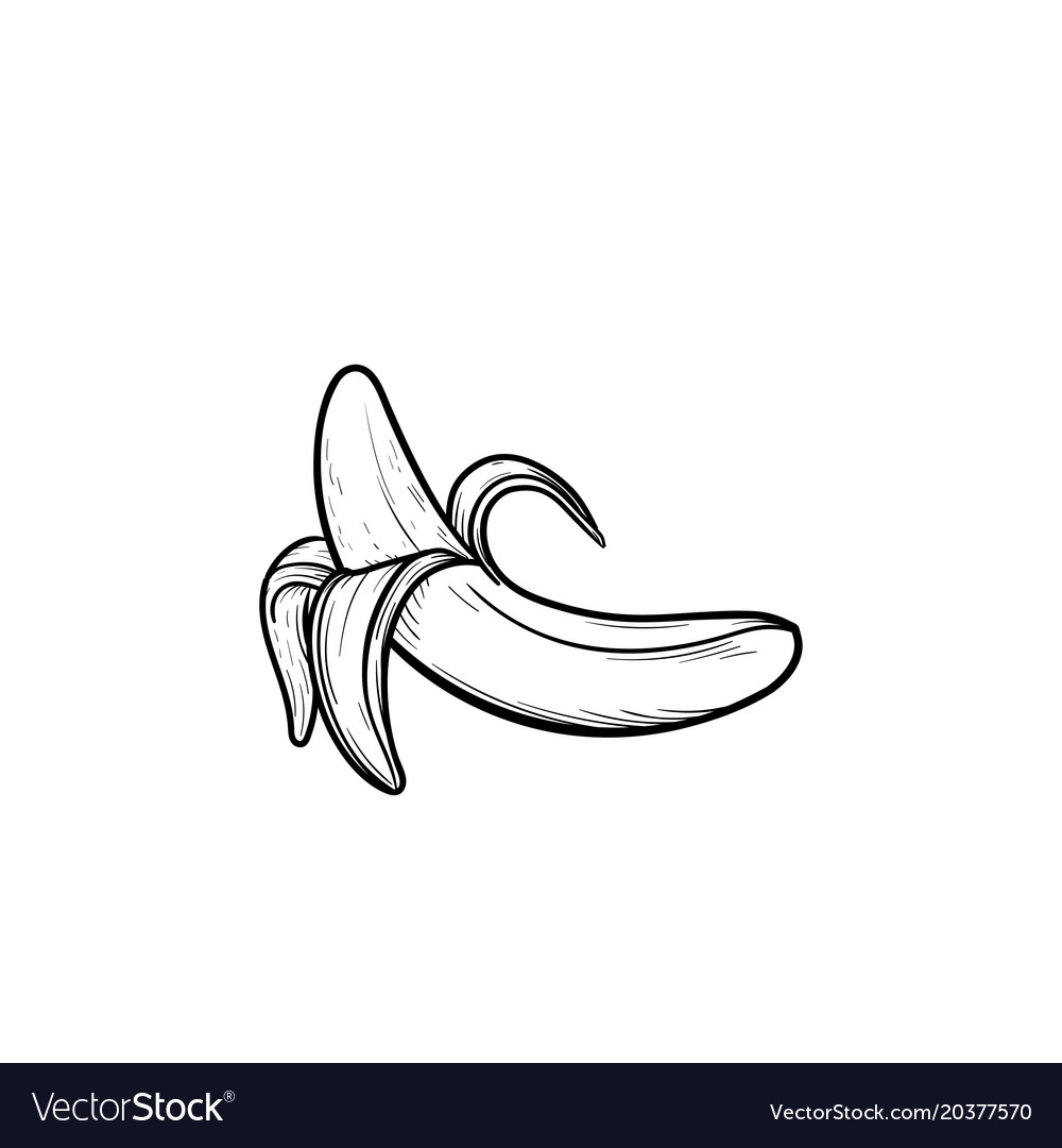 Тату банан эскиз