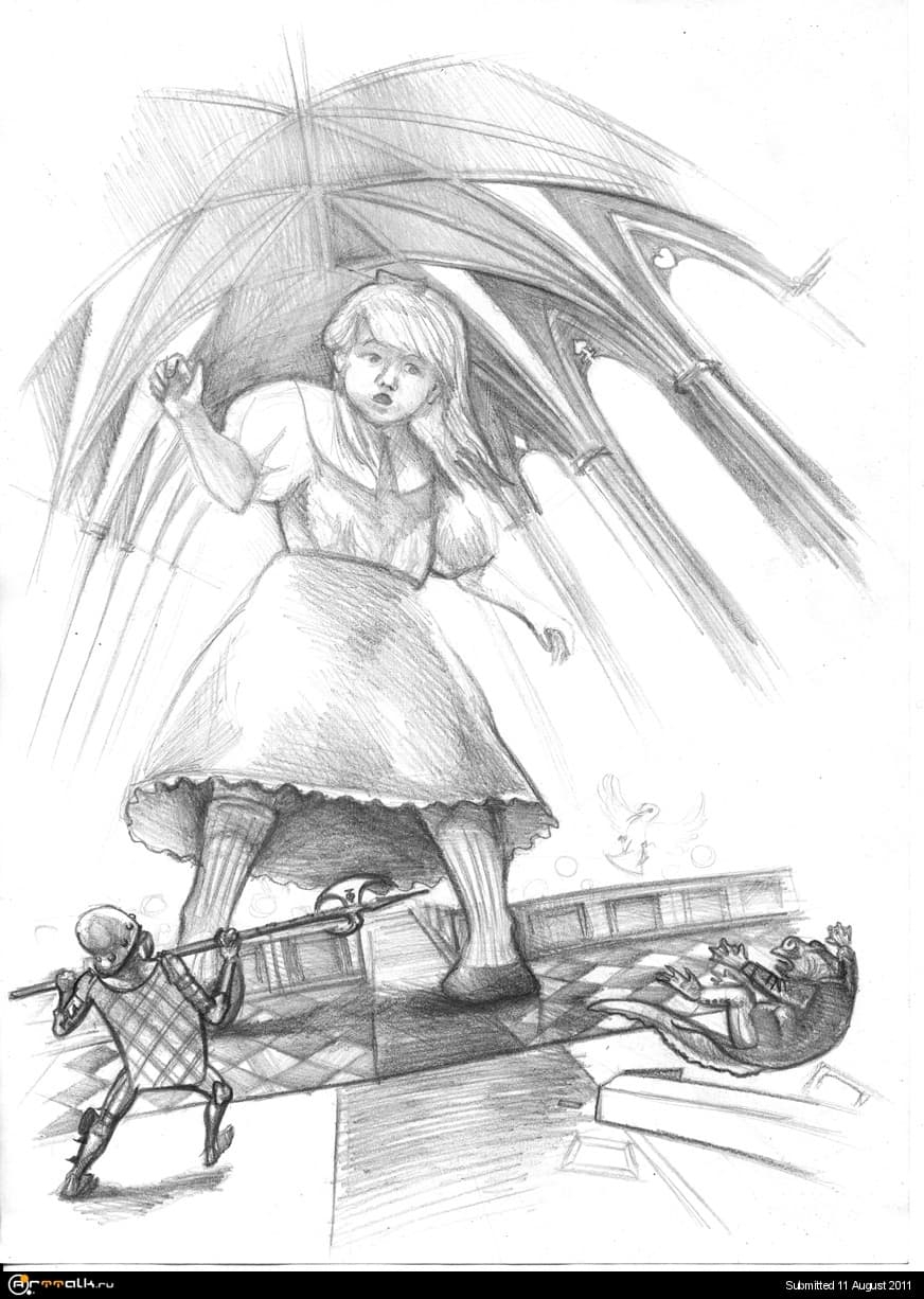 Алиса в стране чудес иллюстрации Дениса Корнева