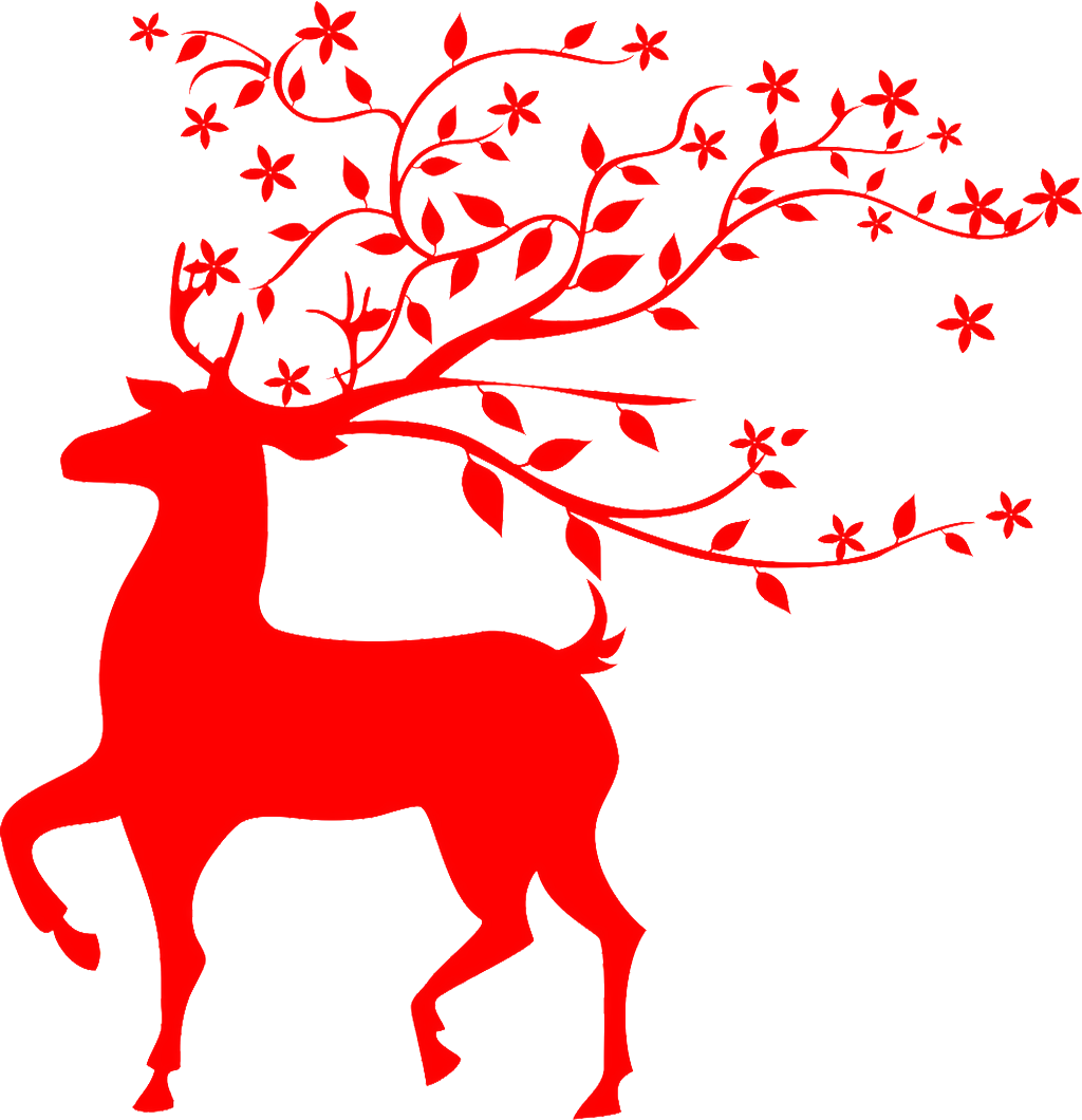 Рисунок оленя на новый год. Олень орнамент. Красный олень. Узор с оленями. Олень красный новогодний.