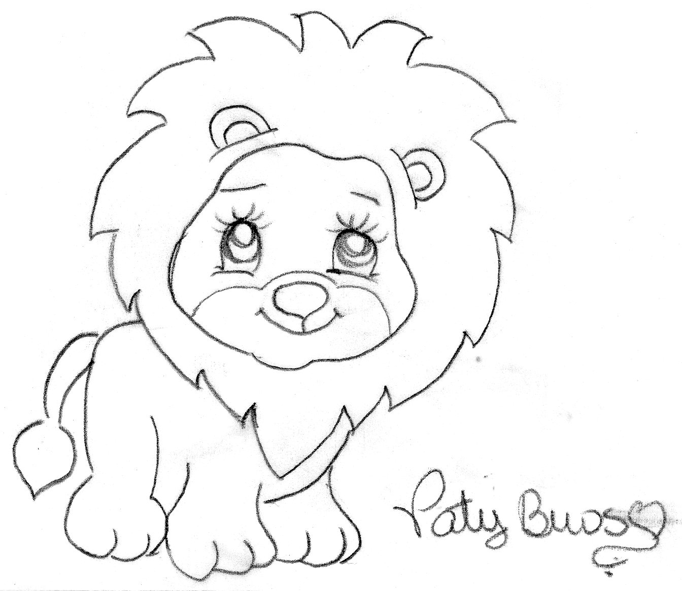 Картинка для раскрашивания мордочка львенка