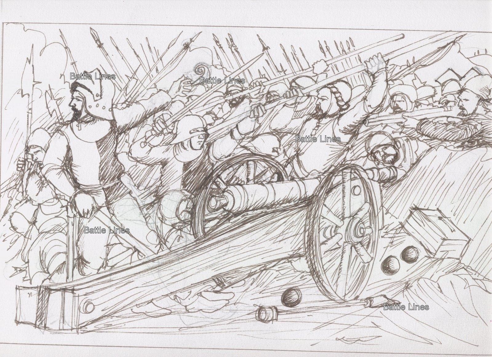 Сражение Бородино рисунок карандашом