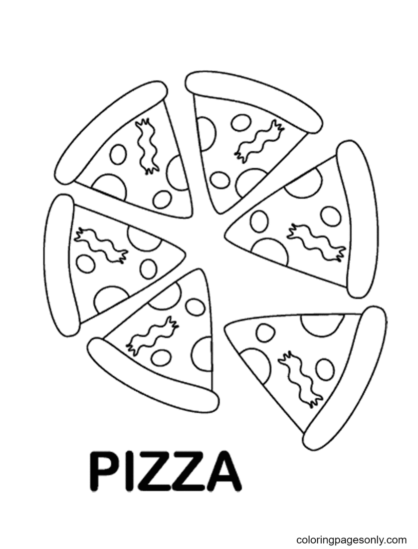 пицца пепперони раскраска фото 32