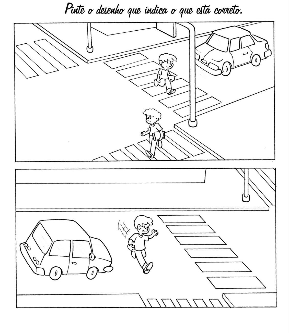 Картинка пешеходный переход раскраска