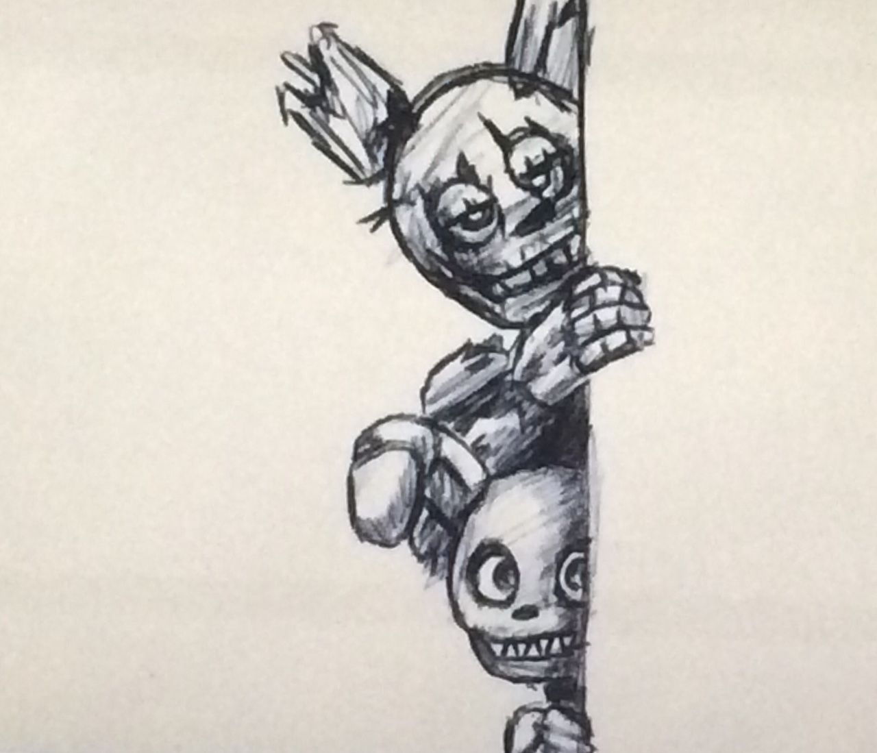 Springtrap рисунок карандашом