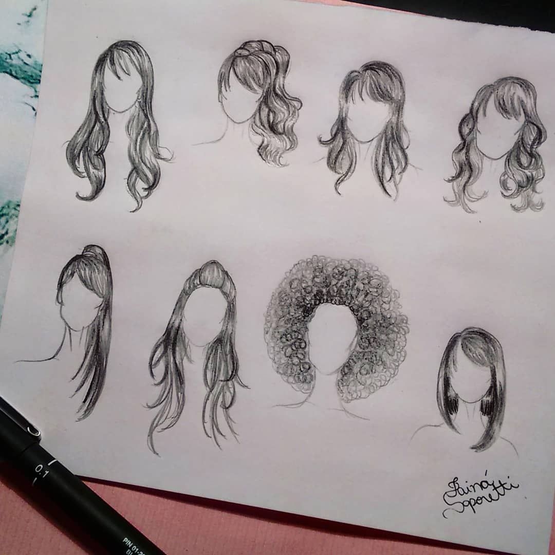 Идеи для причёсок для рисования