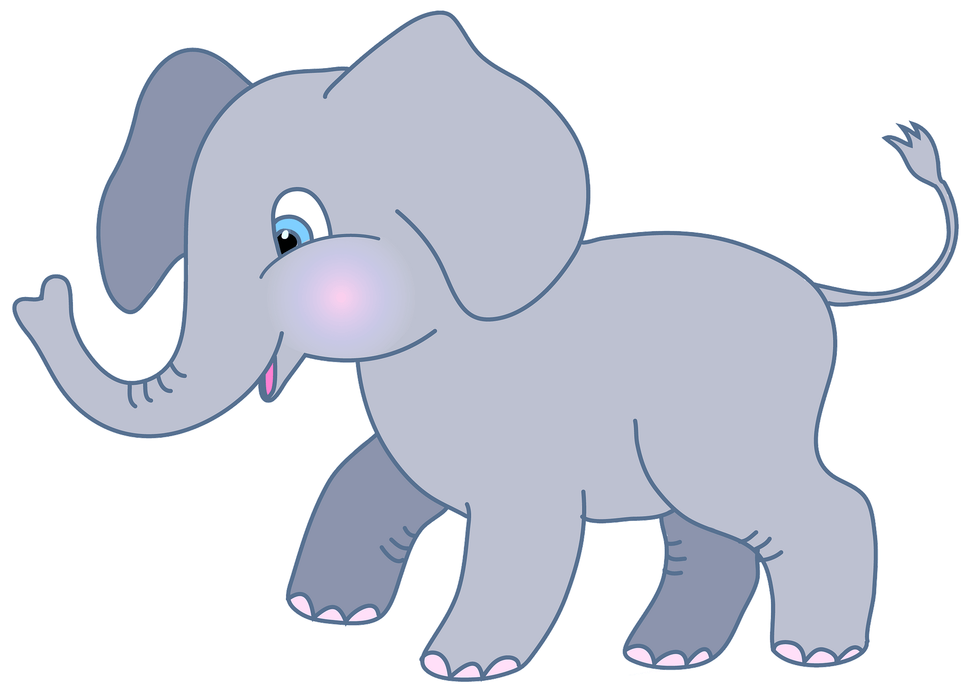 Слон мультяшный. Слонёнок мультяшный. Нарисовать слоненка. Слон для детей.