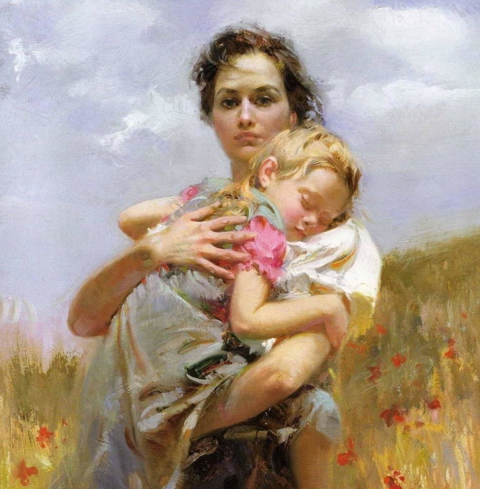 Картина женщина с ребенком