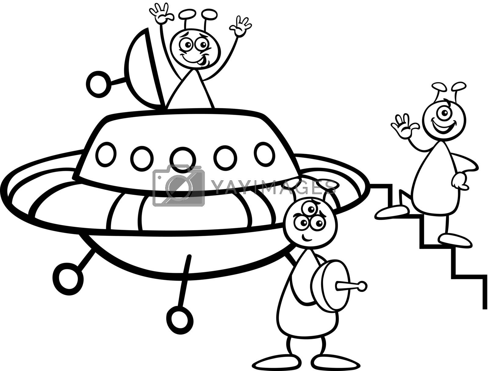 Рисование летающие тарелки и пришельцы из космоса