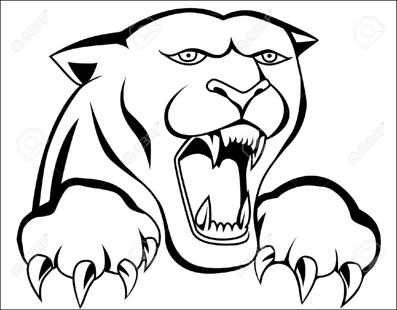 Рисунки для срисовки пантера злая
