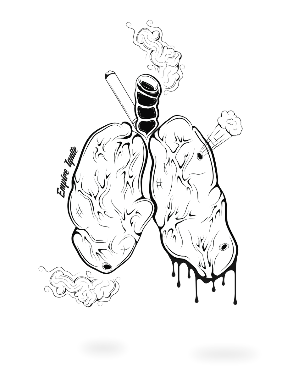 Легкие курильщика рисунок для детей