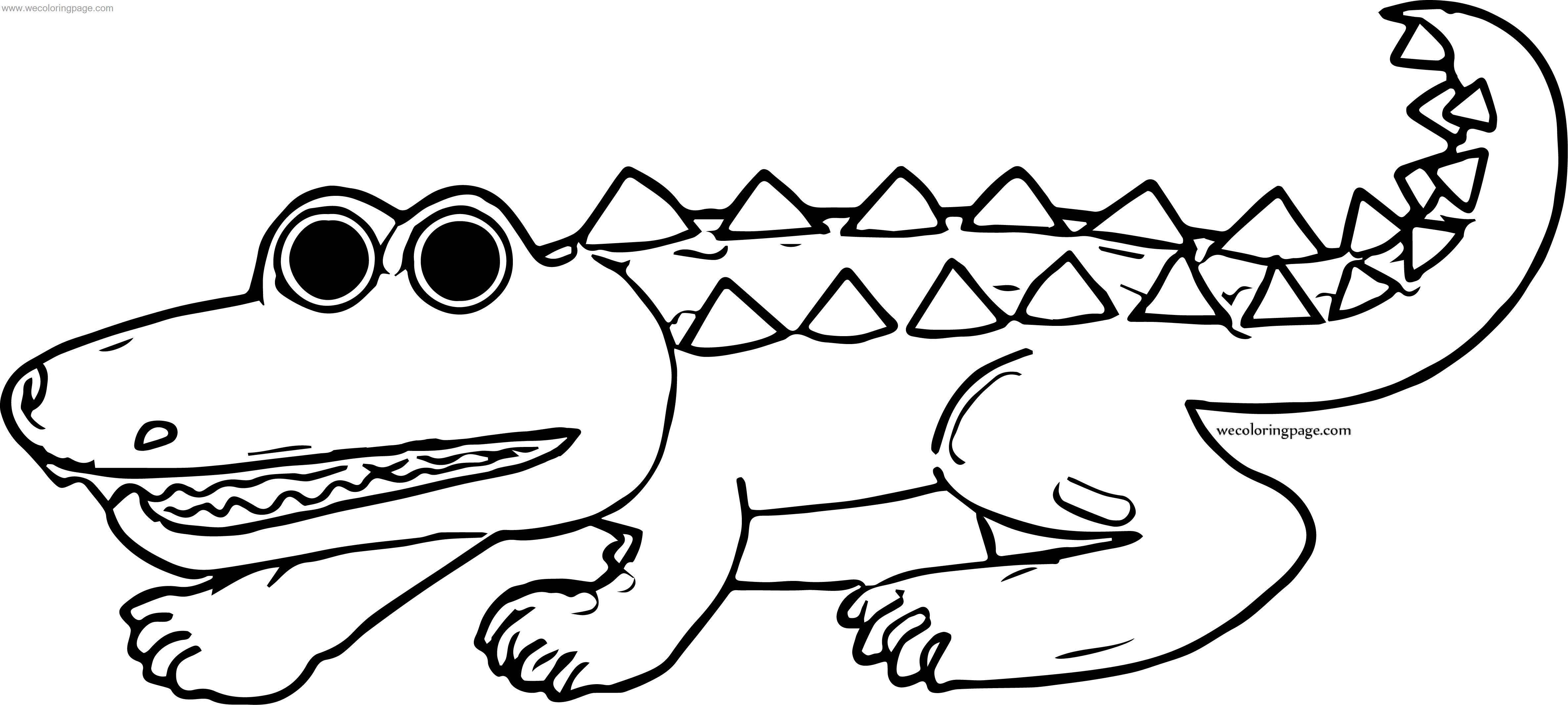 Alligator cartoon раскраска
