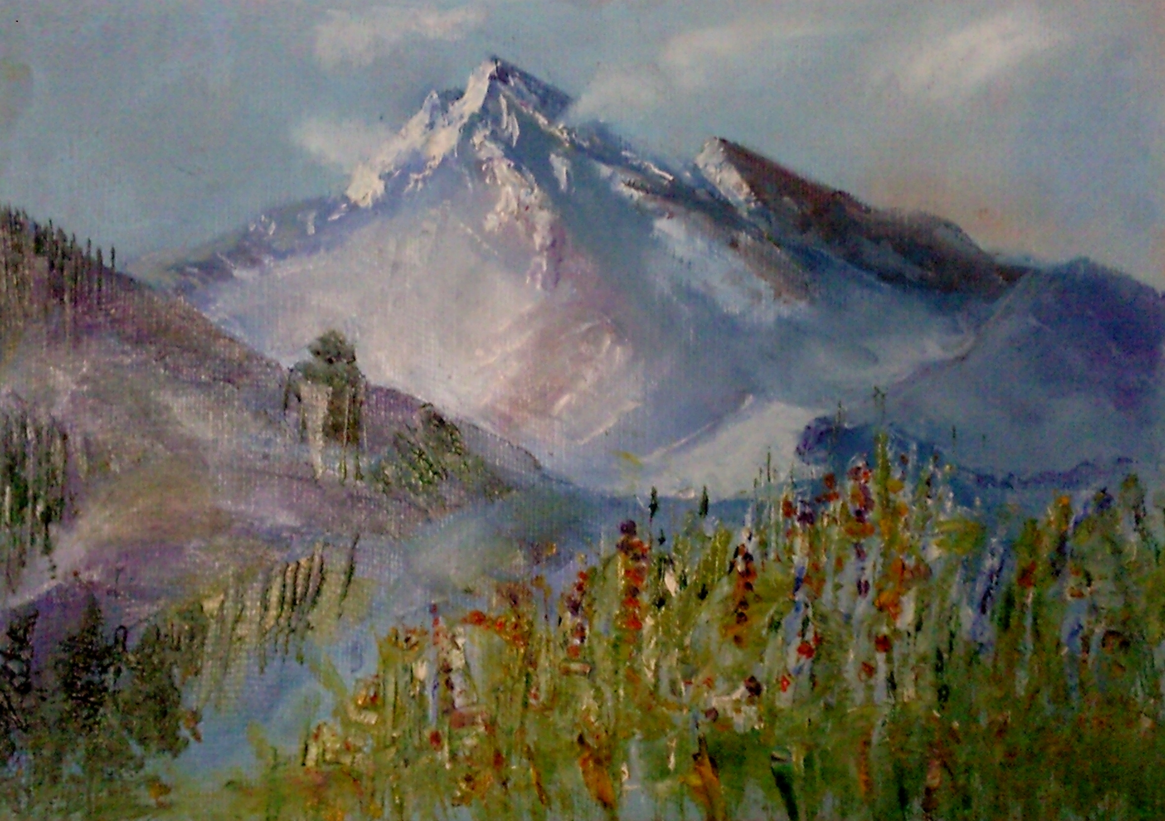 Азанбек Джанаев картины горы