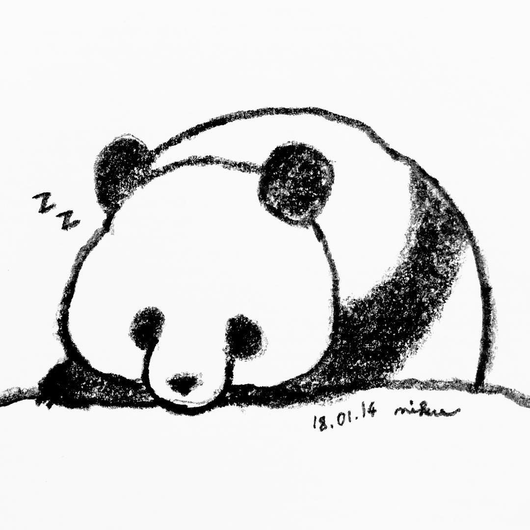 Панда рисунок легкий