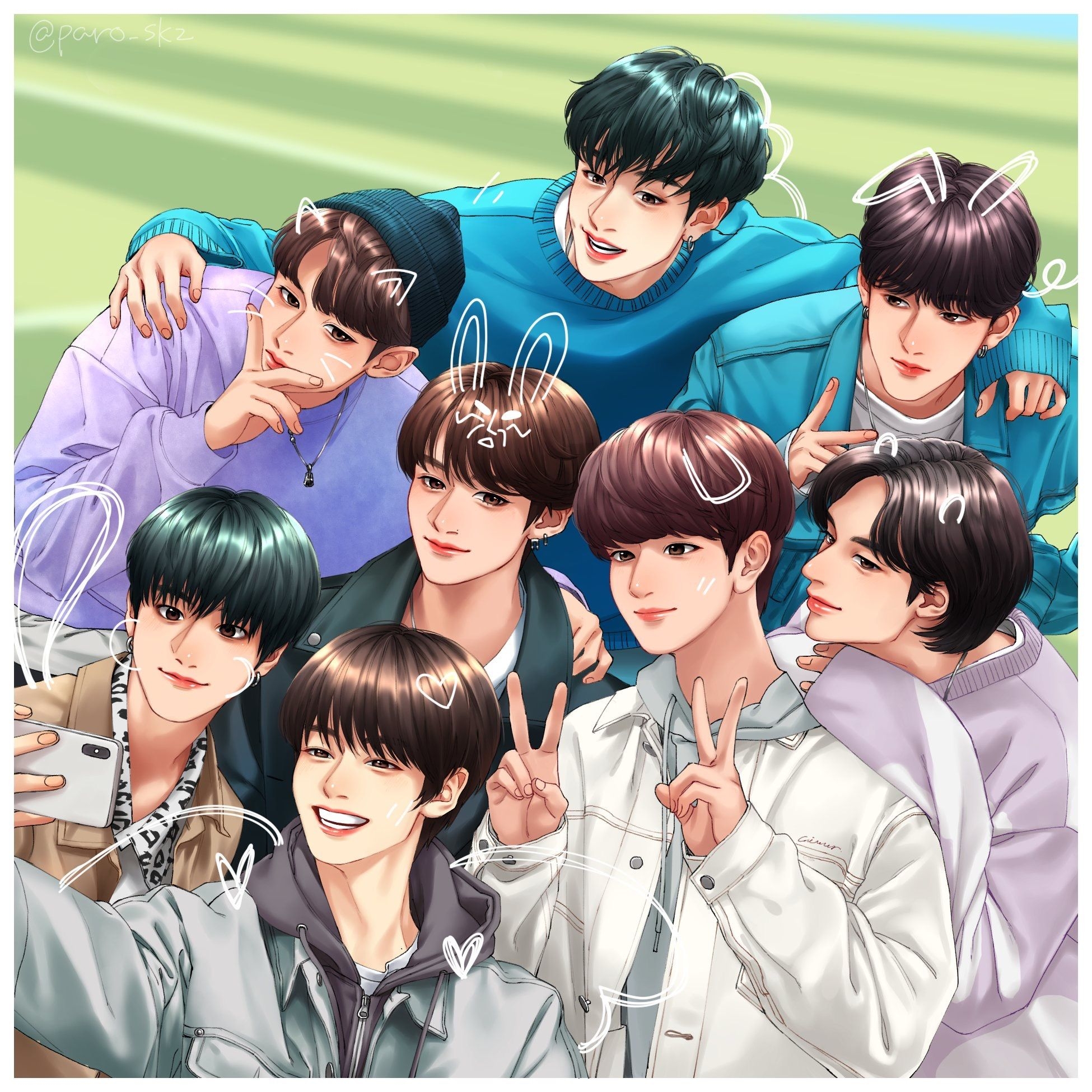 Рисунки stray kids аниме