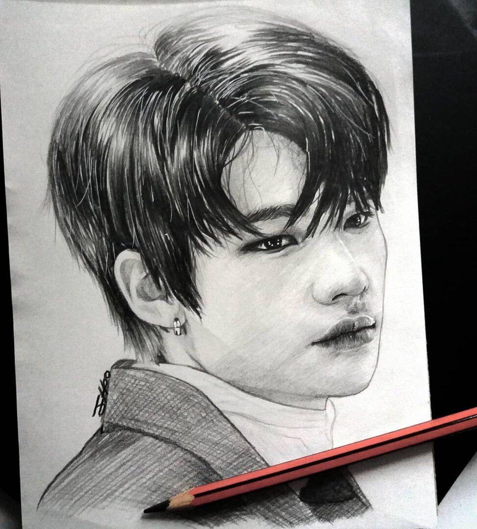 Рисунок феликса из stray kids