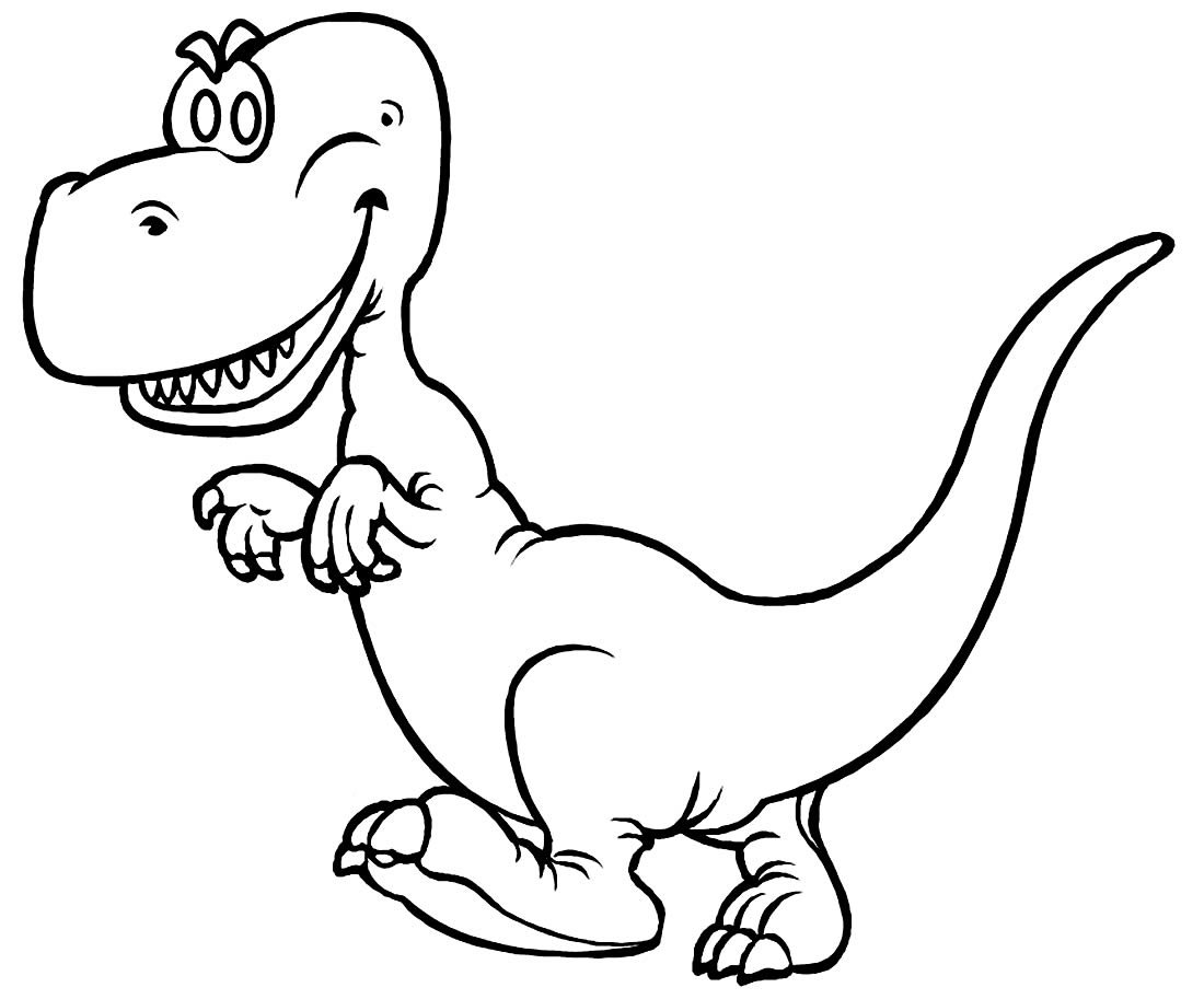 Раскраска динозавры Дино рекс