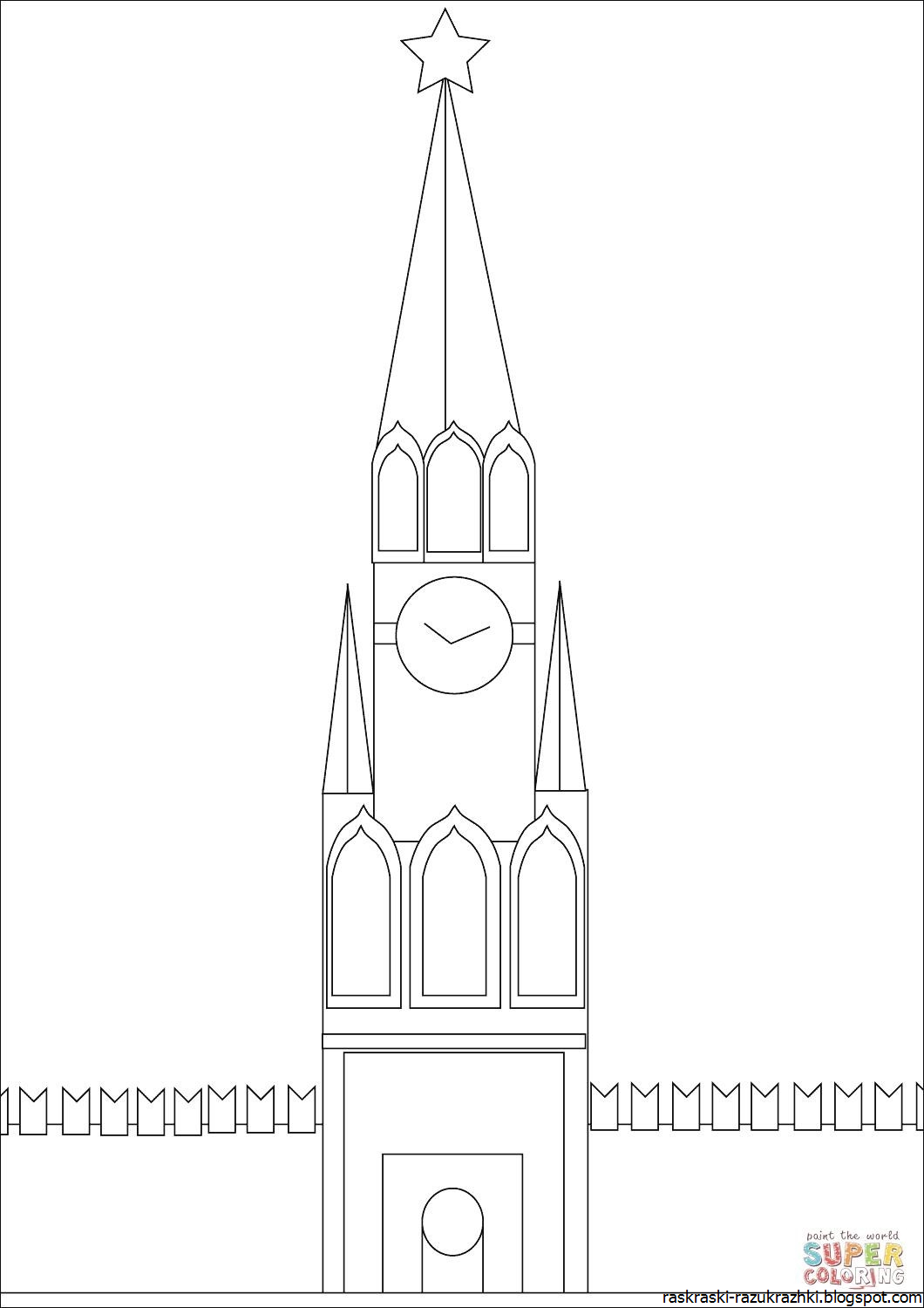 Красная площадь рисунок для срисовки