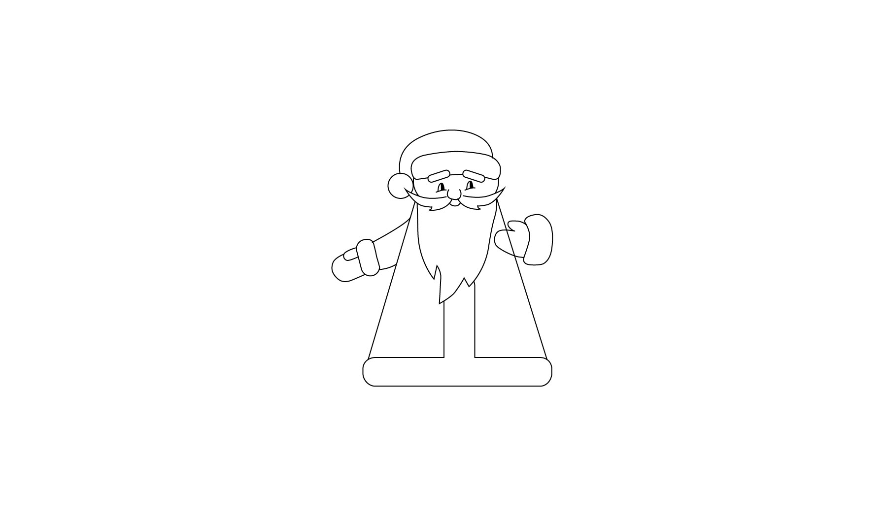 Нарисовать Деда Мороза легко