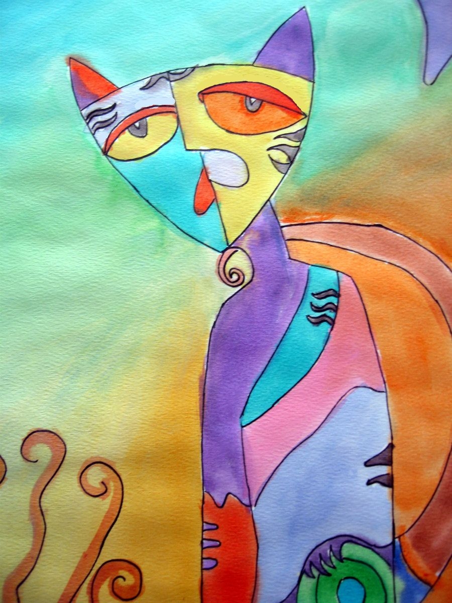 Пабло Пикассо кубизм котик.