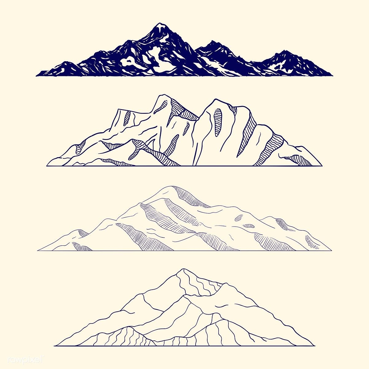 Линейный орнамент горы