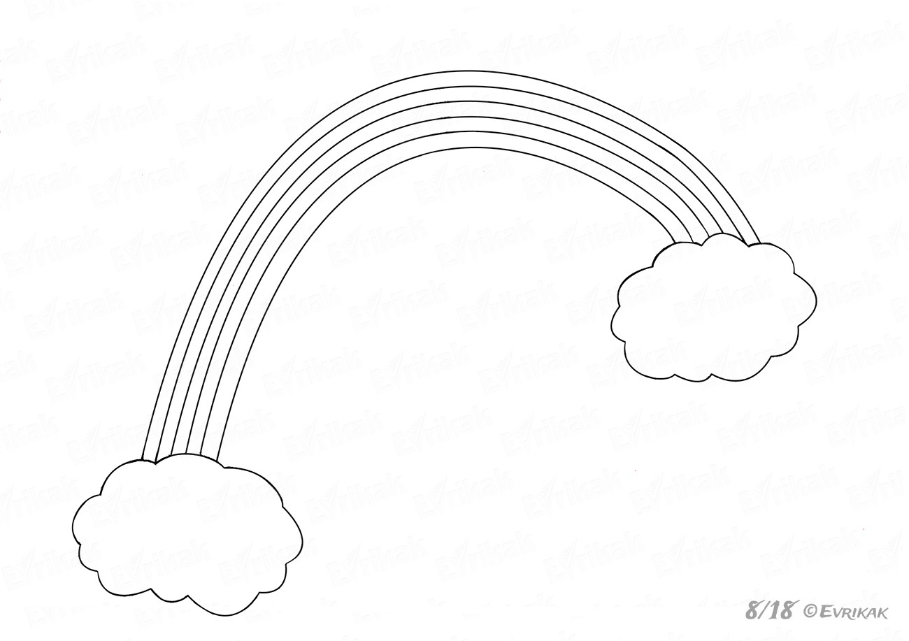 Радуга рисунок для детей карандашом