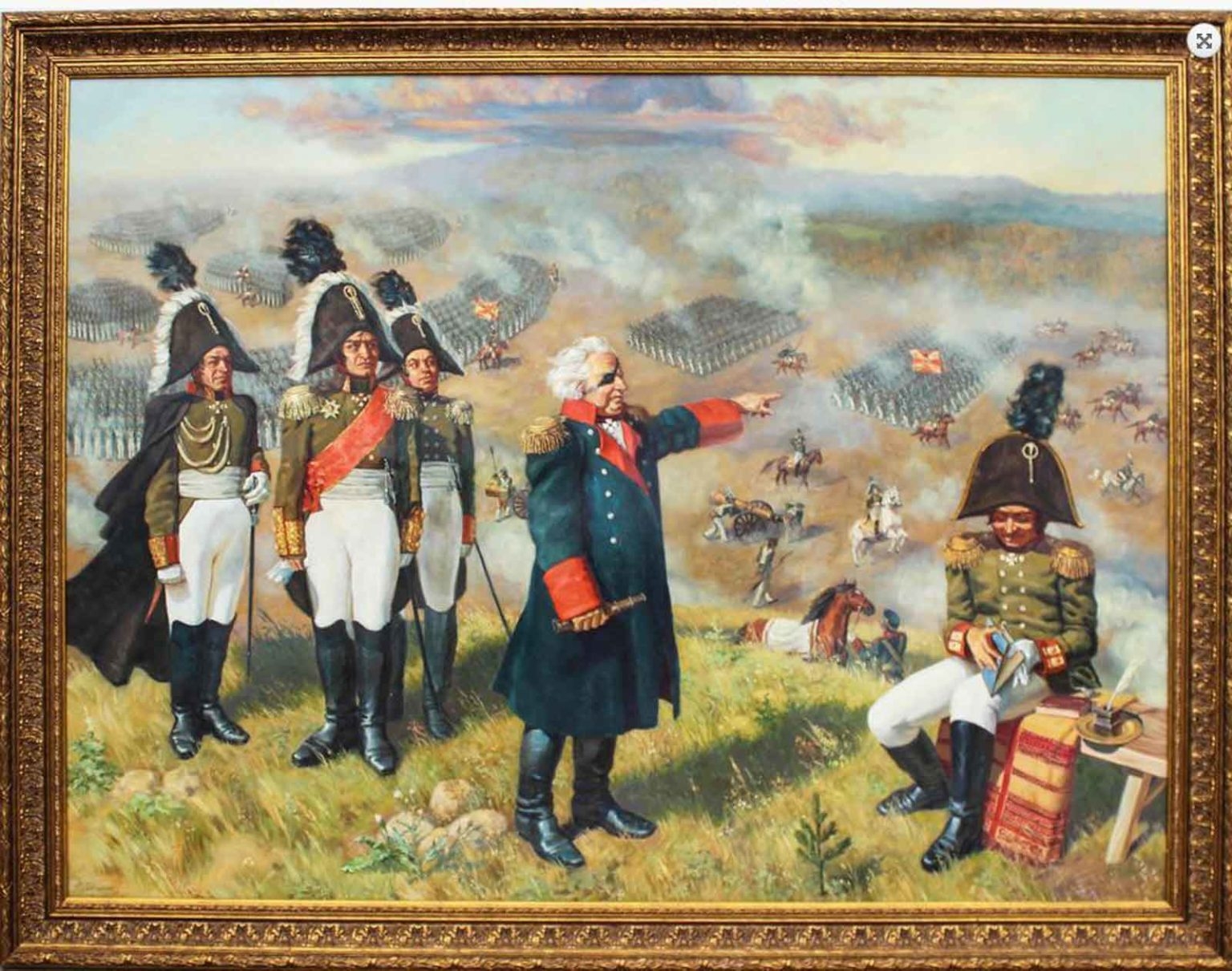 Кутузов во время бородинского сражения картина
