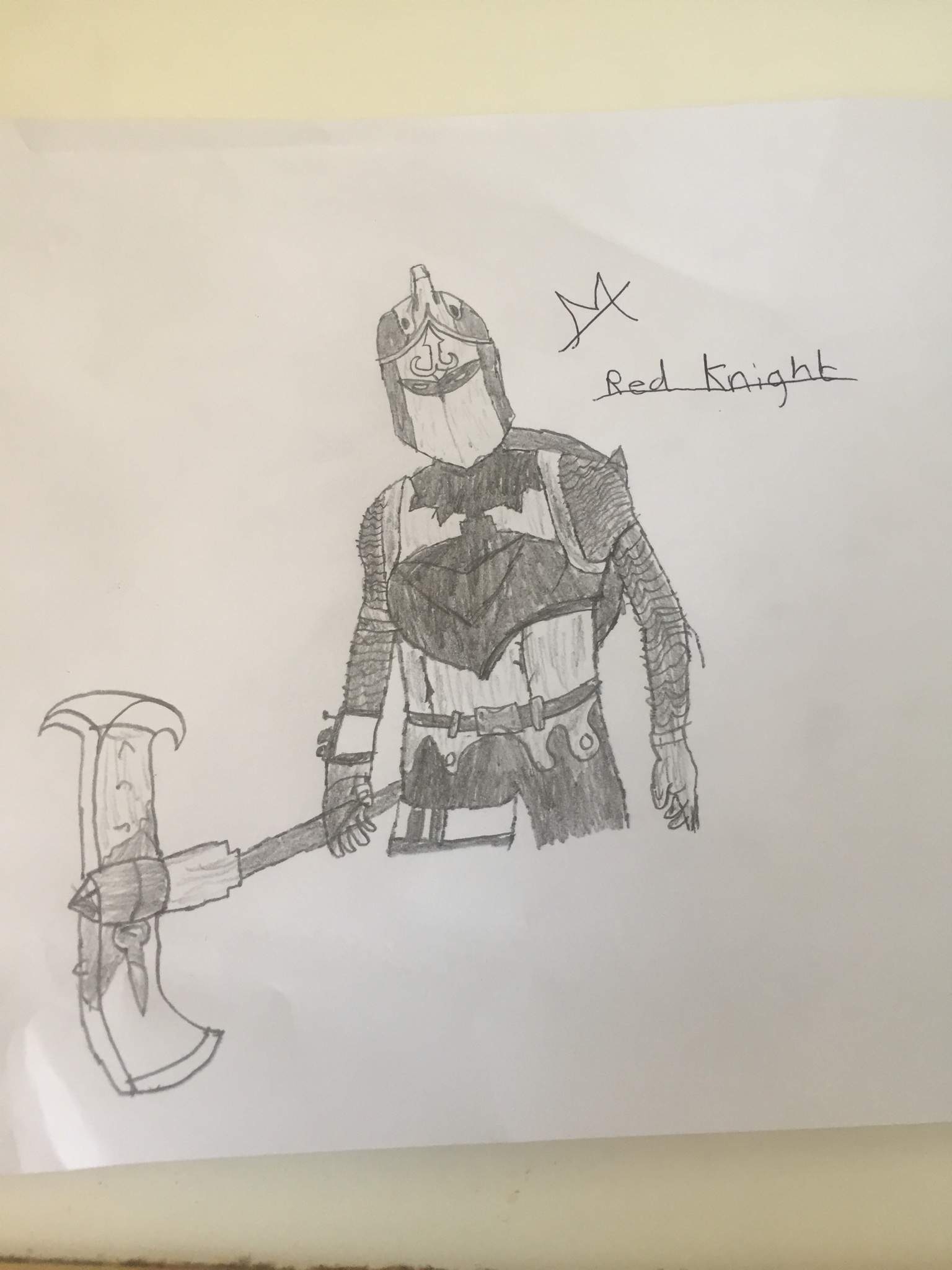 Рисунок красный рыцарь