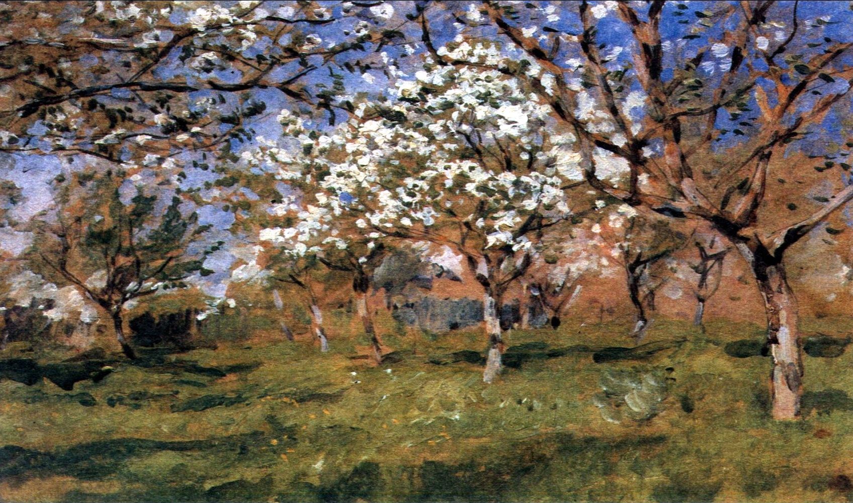 Исаак Левитан цветущие яблони