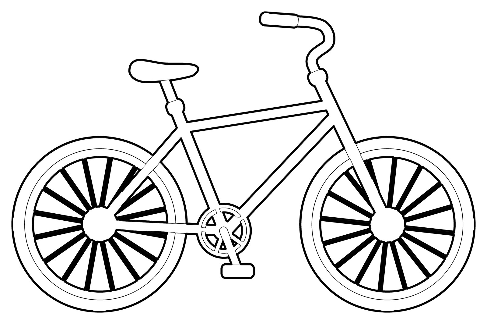 Раскраска Велосипед ♥ Онлайн и Распечатать Бесплатно!
