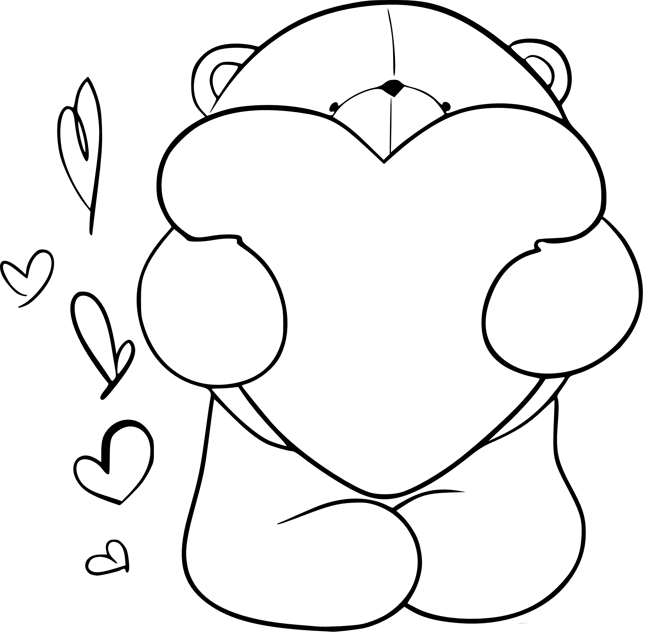 Мишка Тедди с сердечком рисунок