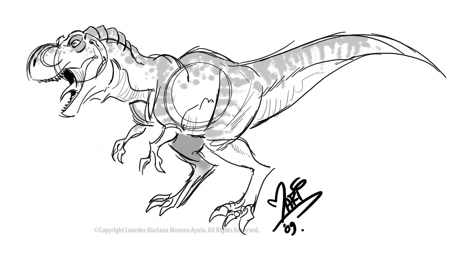 Мариана Морено рисунки динозавров