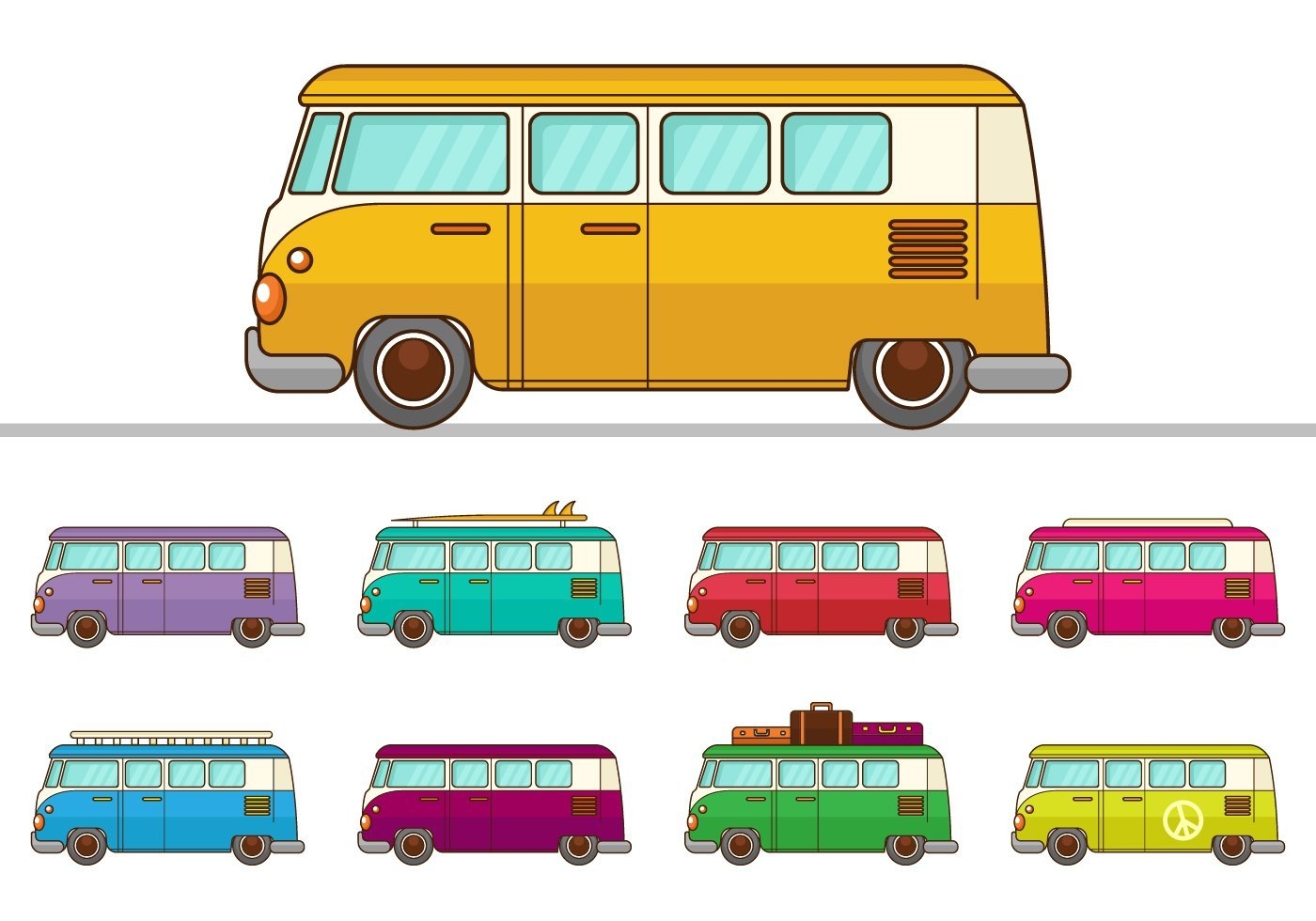 Автобус рисунок цветной