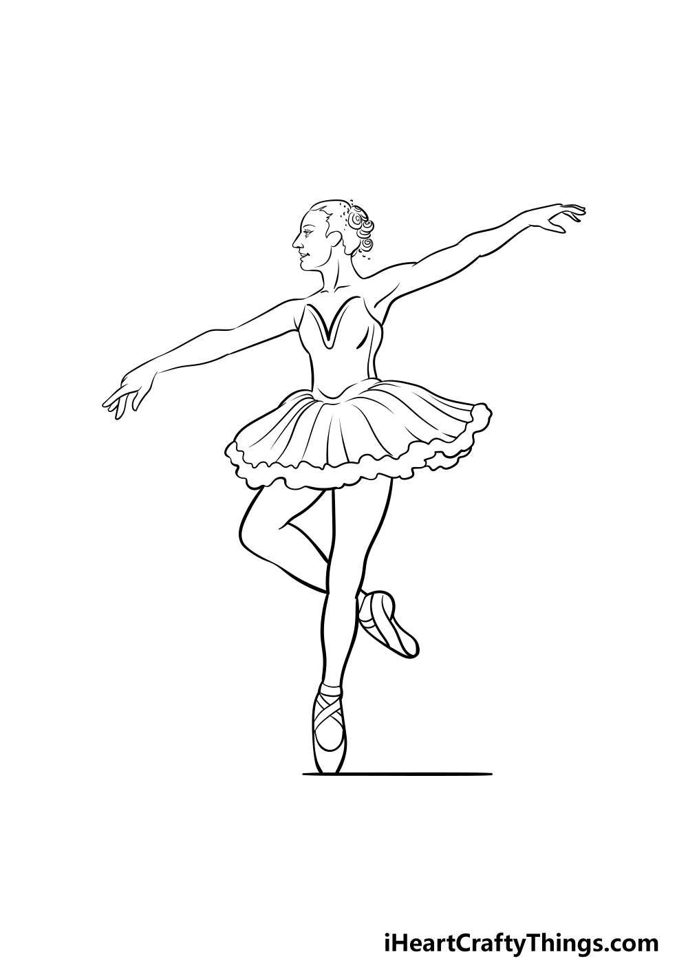 Эскиз балерина бежит