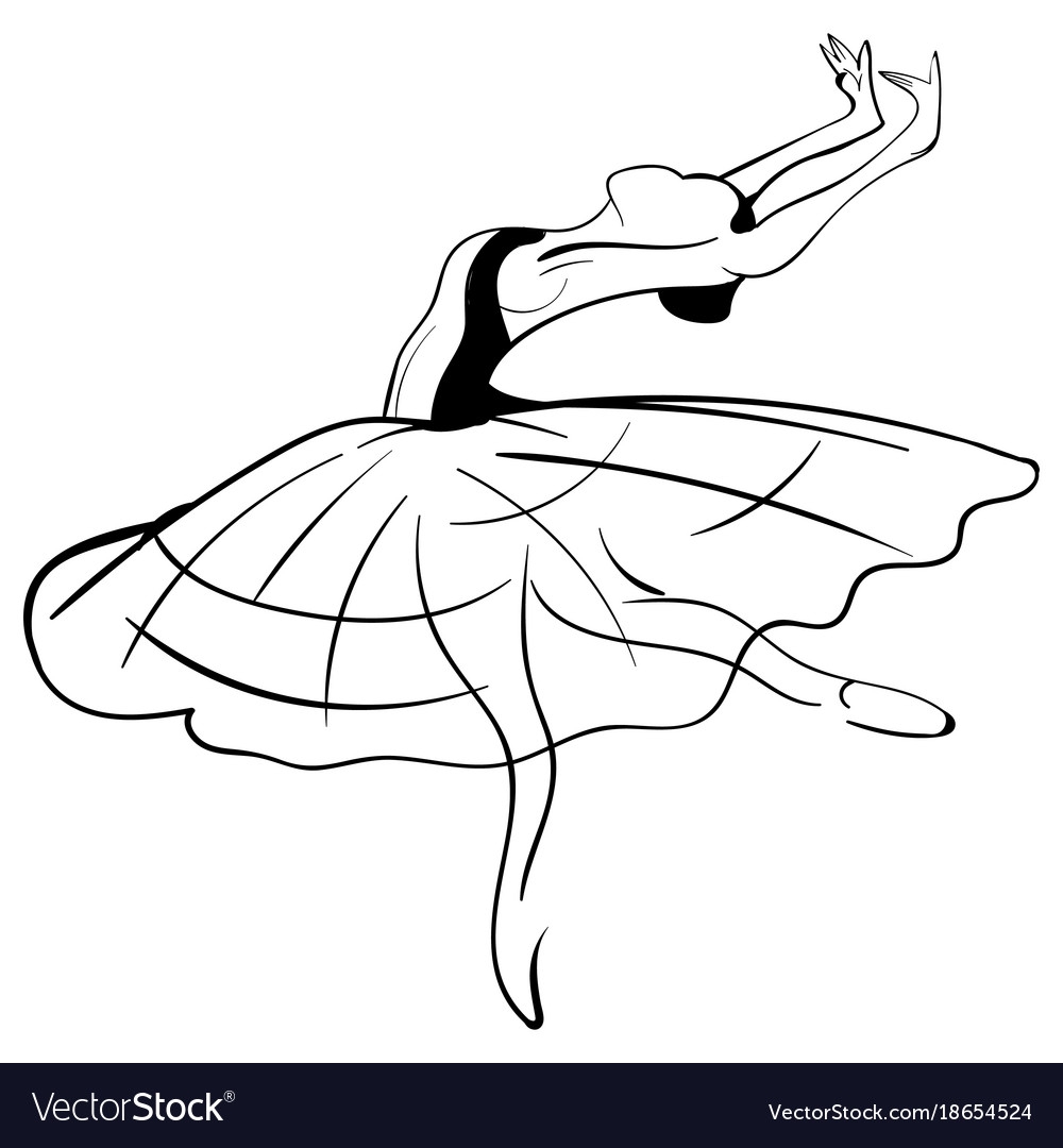 Рисунок балерина кланяется