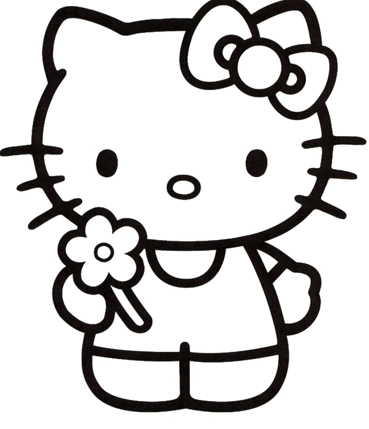 Раскраски Hello Kitty распечатать на А4