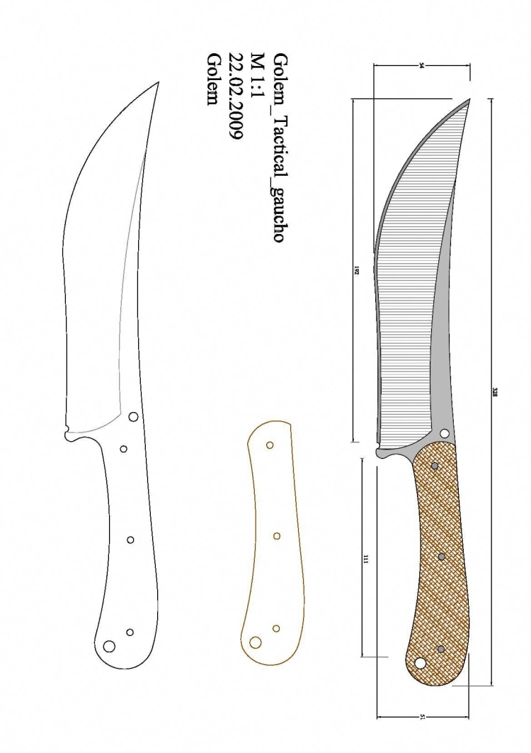 Формы ножа чертежи