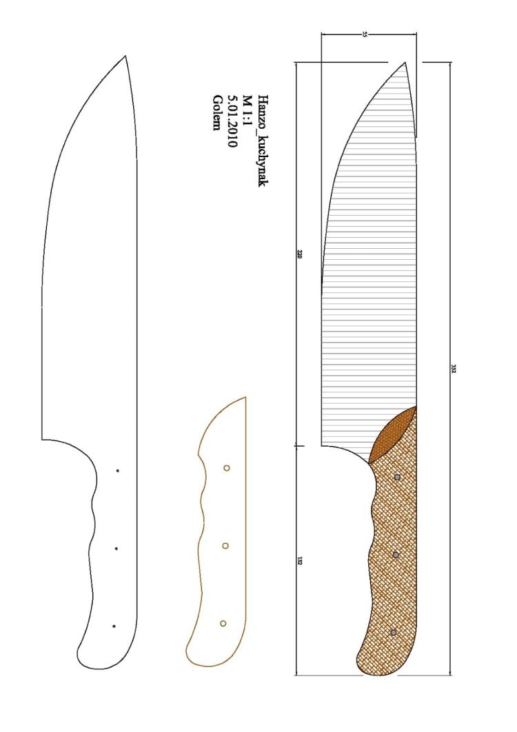 Ножи эскизы чертежи фото