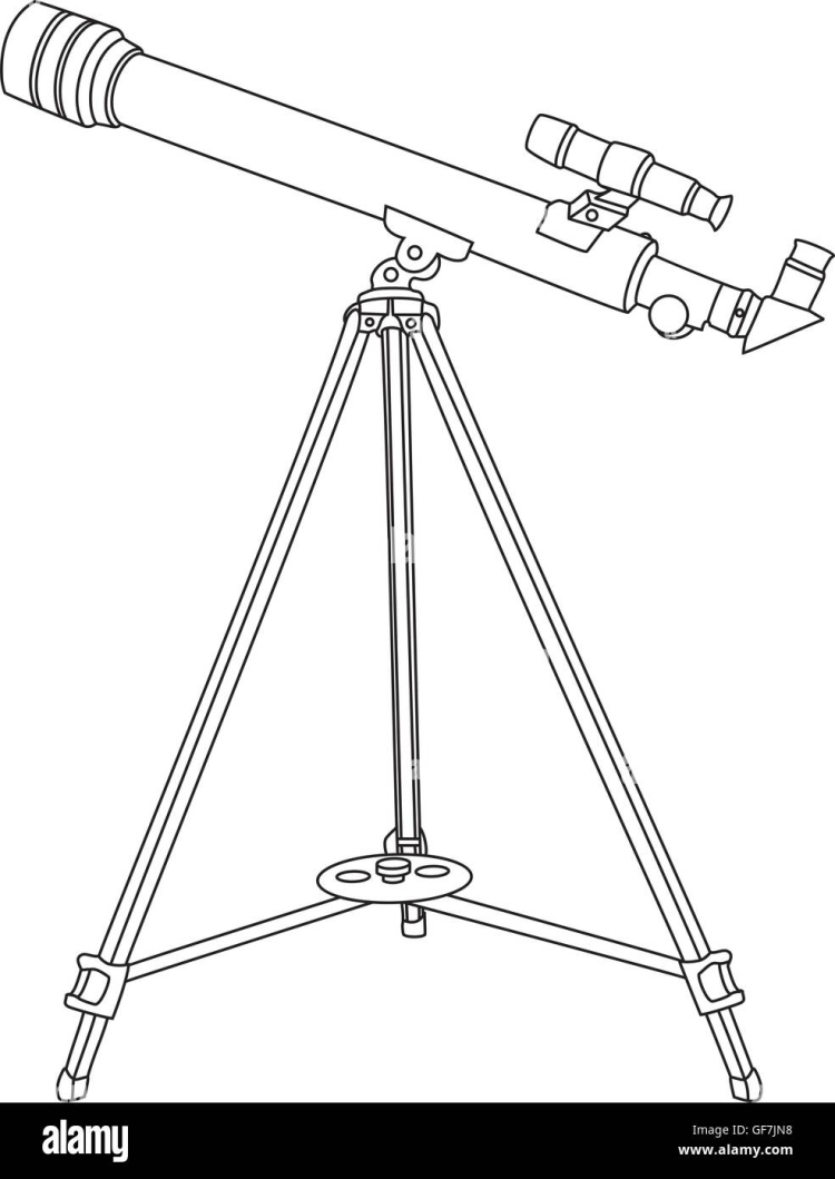 Телескоп зарисовка