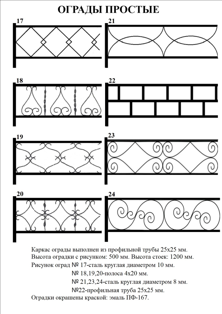 Практичная оградка на могилу из профильной трубы