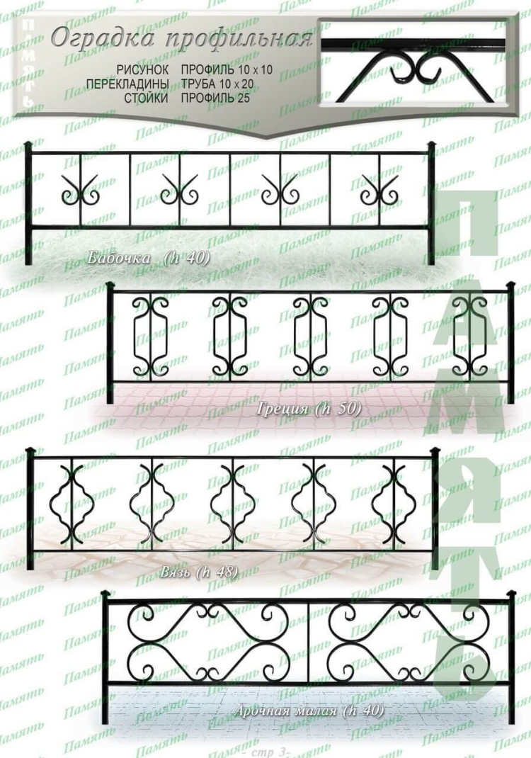 Оградки на кладбище своими руками из металлопрофиля чертежи и фото