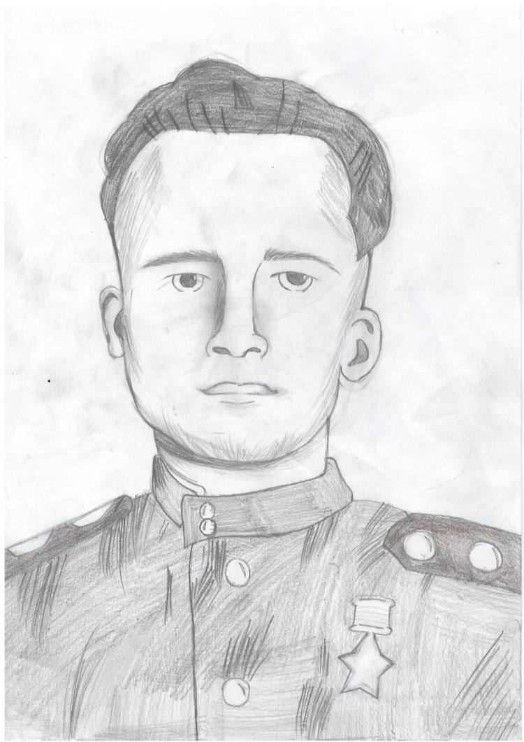 Портрет героя войны рисунок