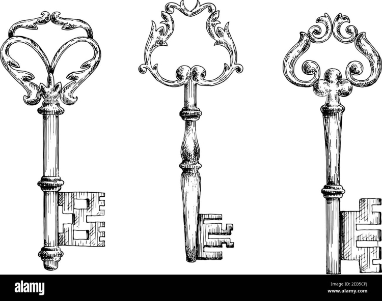 Эскиз замок и ключ