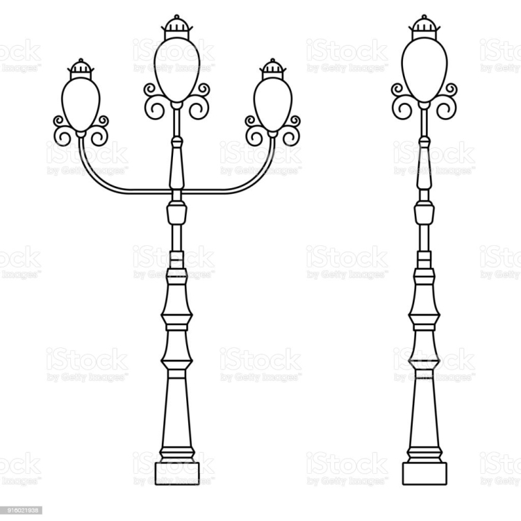 Эскиз фонарный столб