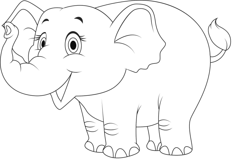 Раскраска слоник