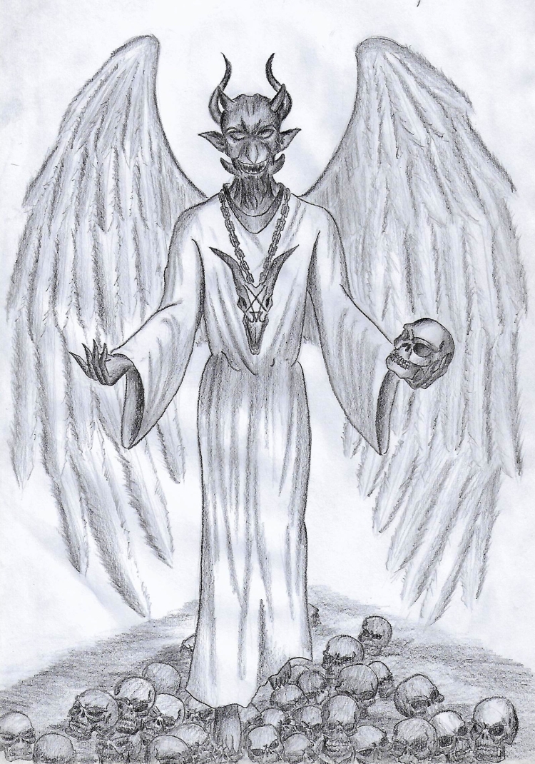 Рисунок демона и ангела