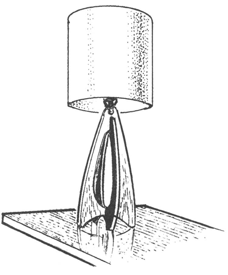 Настольная лампа из фанеры чертежи